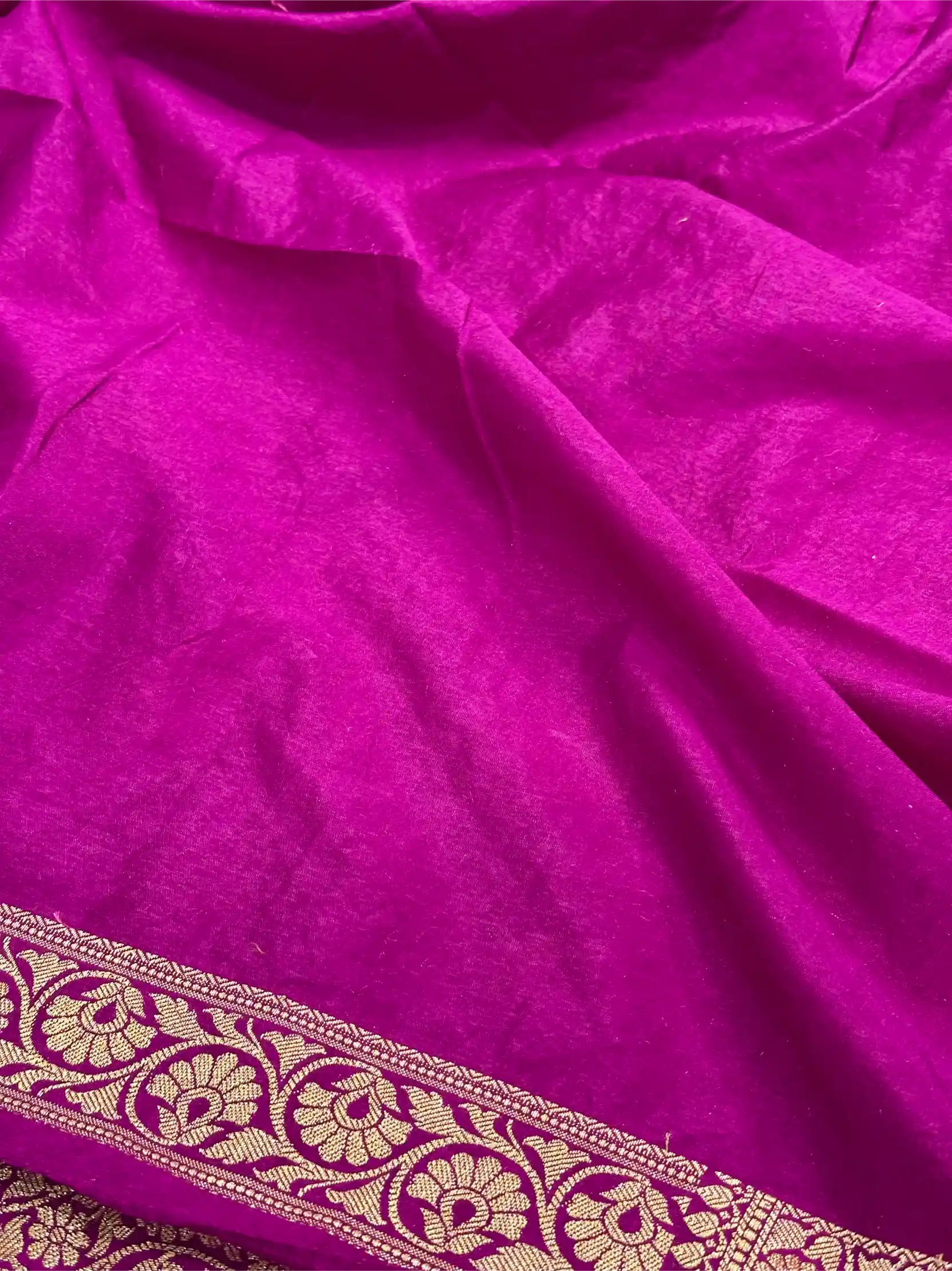 Dark Purple Warm Silk Tilfi Meenakari Banarasi Saree - Image 4