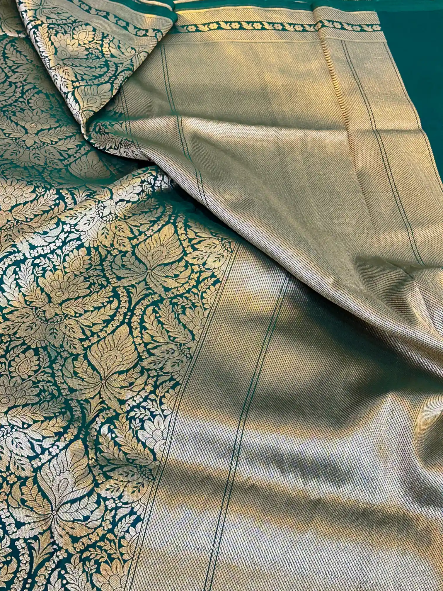 Jahnvi Kapoor Inspired Pure Katan Silk Saree - Image 2