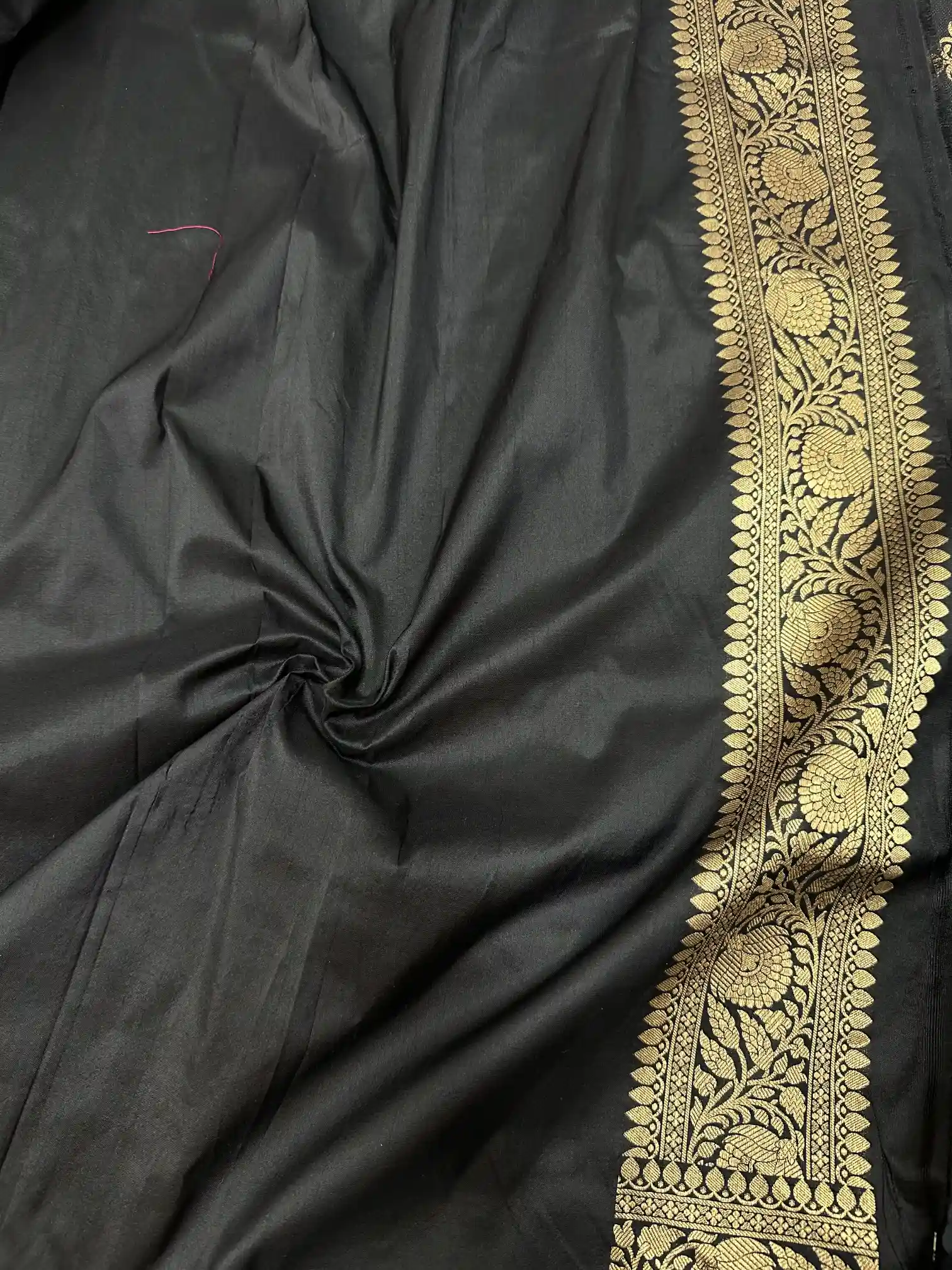 Jangla Weave Concept Pure Katan Silk Banarasi Saree - Image 6