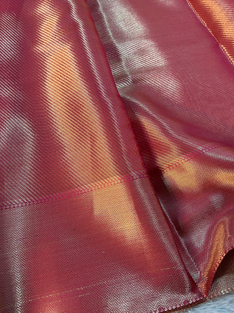 Jyothika Ma’am Inspired Kanjivaram Tissue Silk Banarasi Saree - Image 6
