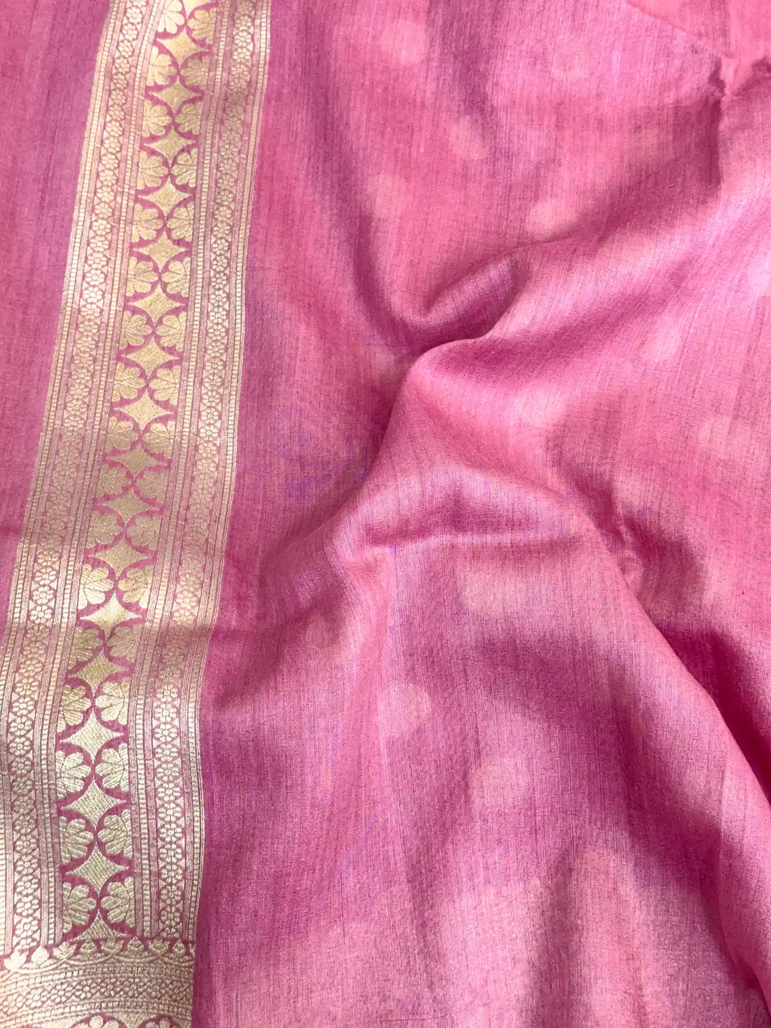 Light Lavender Shade Pure Munga Silk Saree - Image 5