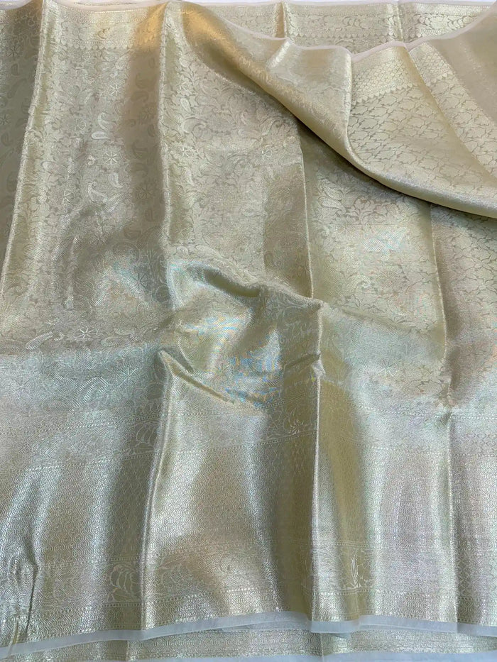 Limited Edition Nita Ambani Mam Kanchipuram tissue silk saree with rich pallu and blouse - Image 2