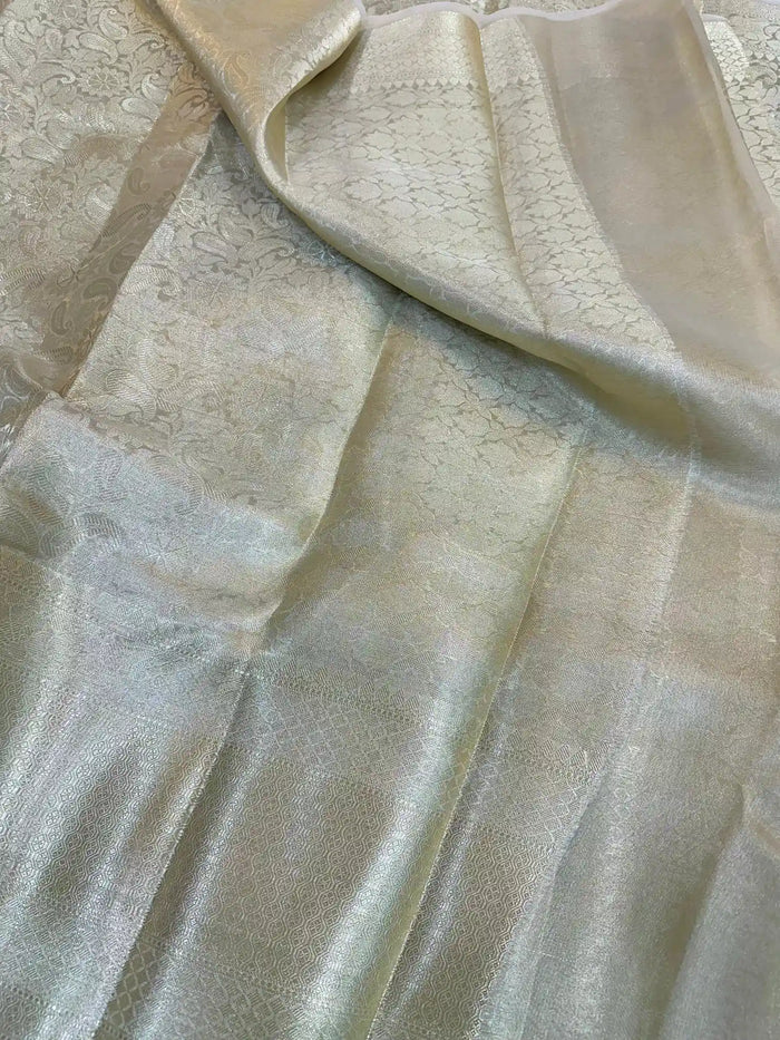 Limited Edition Nita Ambani Mam Kanchipuram tissue silk saree with rich pallu and blouse - Image 4