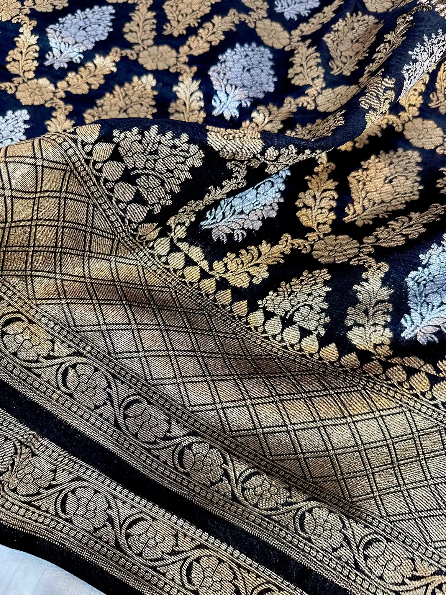 Nita Ma’am Inspired Premium Katan Silk Saree - Image 3