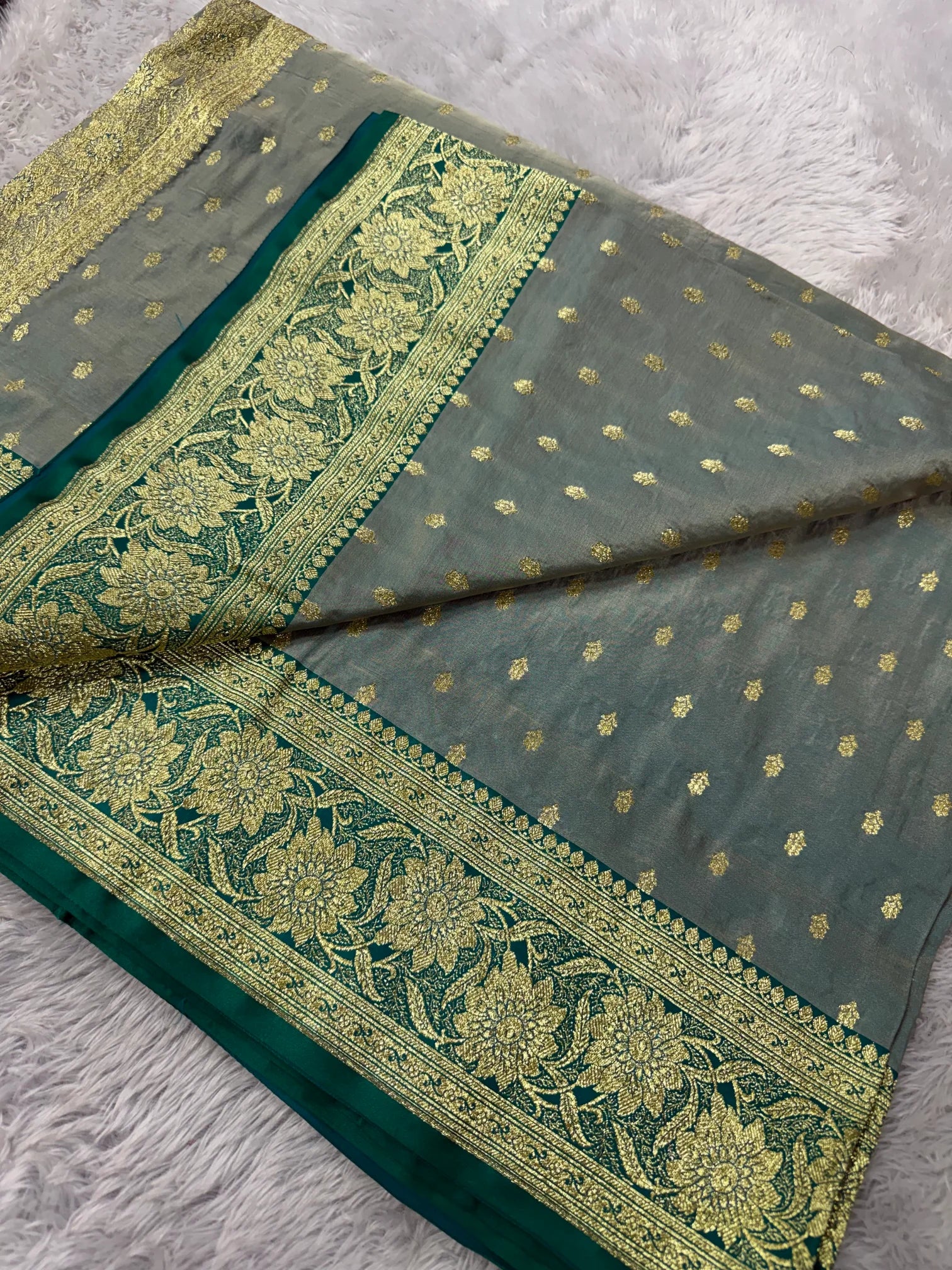 Premium Satin Silk Bridal Banarasi Saree