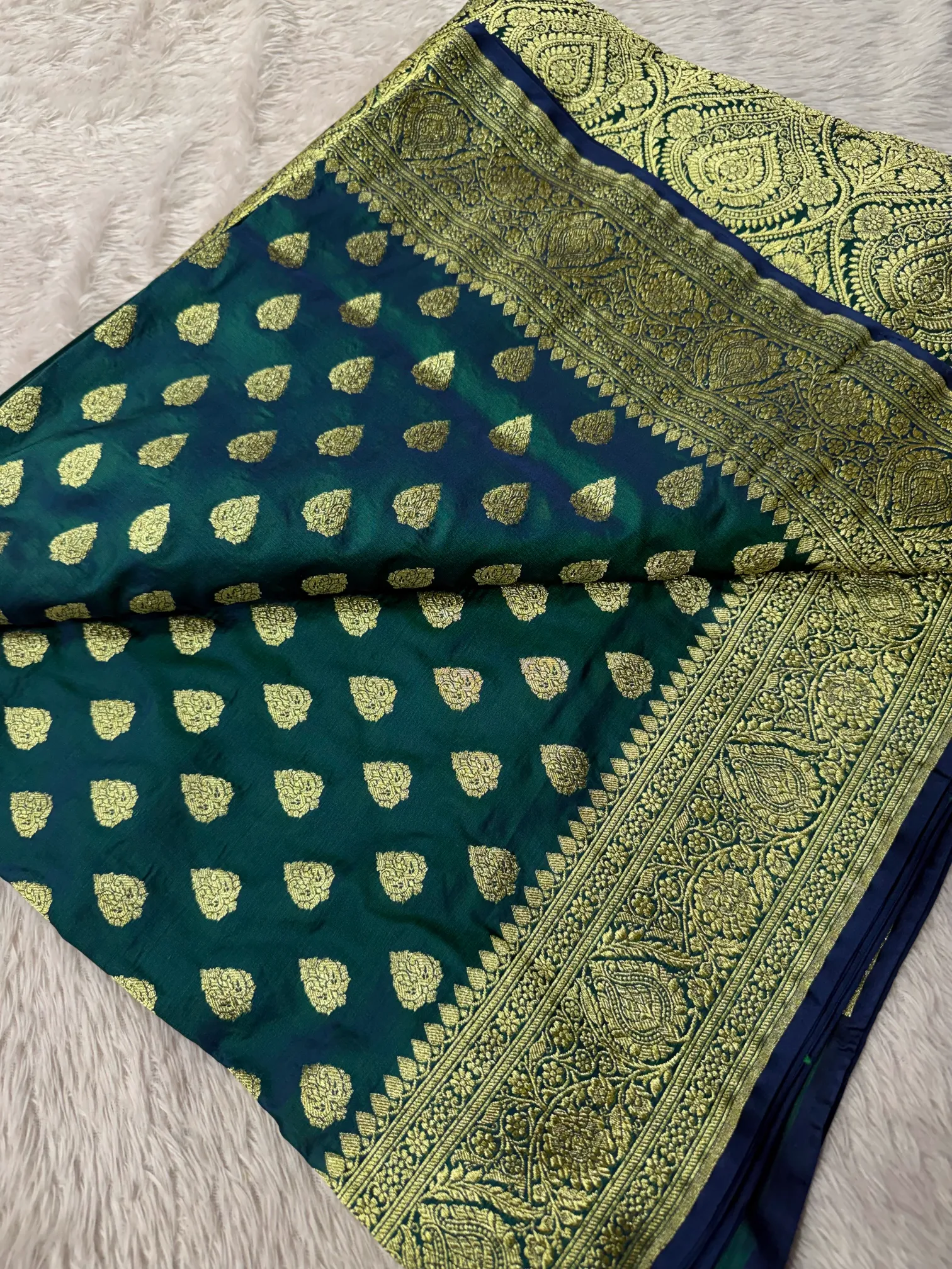 Premium Satin Silk Bridal Banarasi Saree