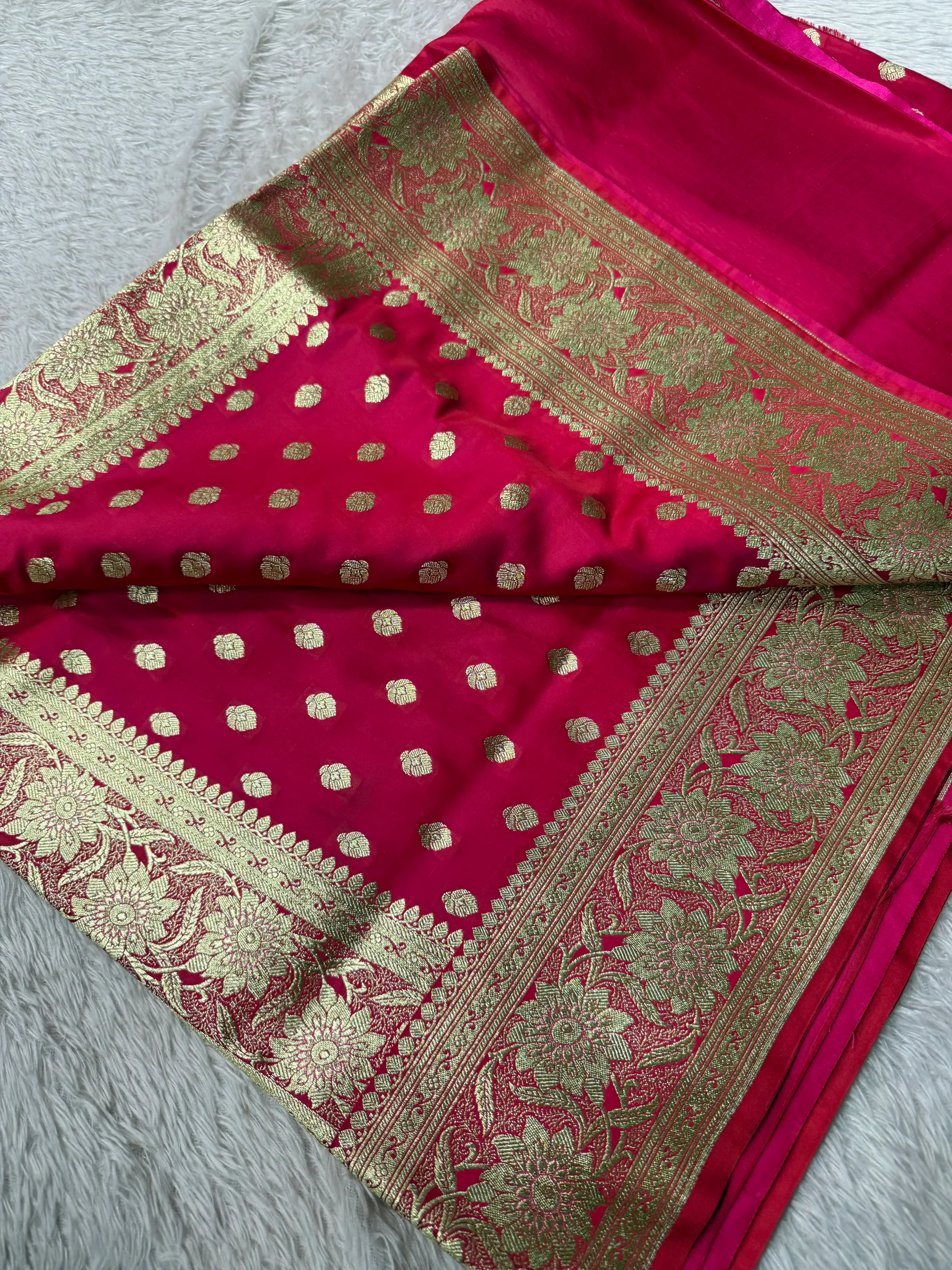 Premium Satin Silk Bridal Banarasi Saree
