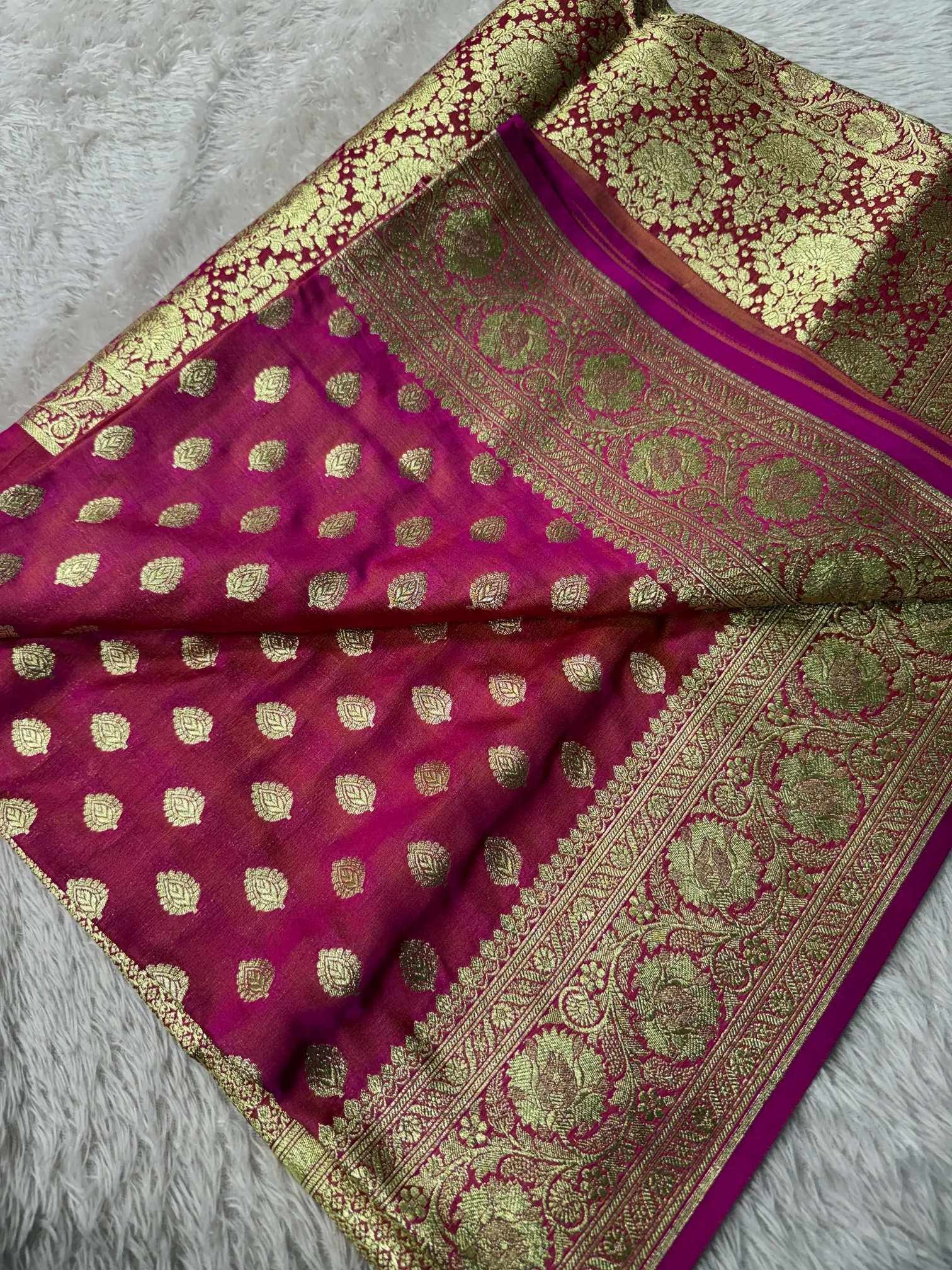 Premium Satin Silk Bridal Banarasi Saree