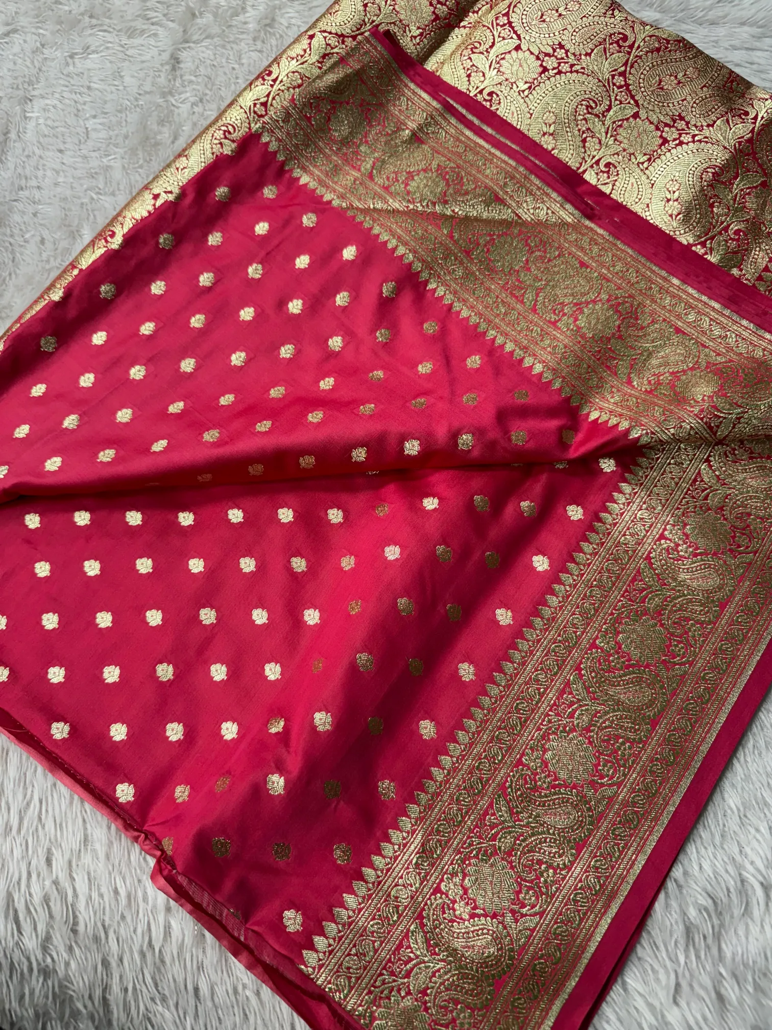 Premium Satin Silk Bridal Banarasi Saree