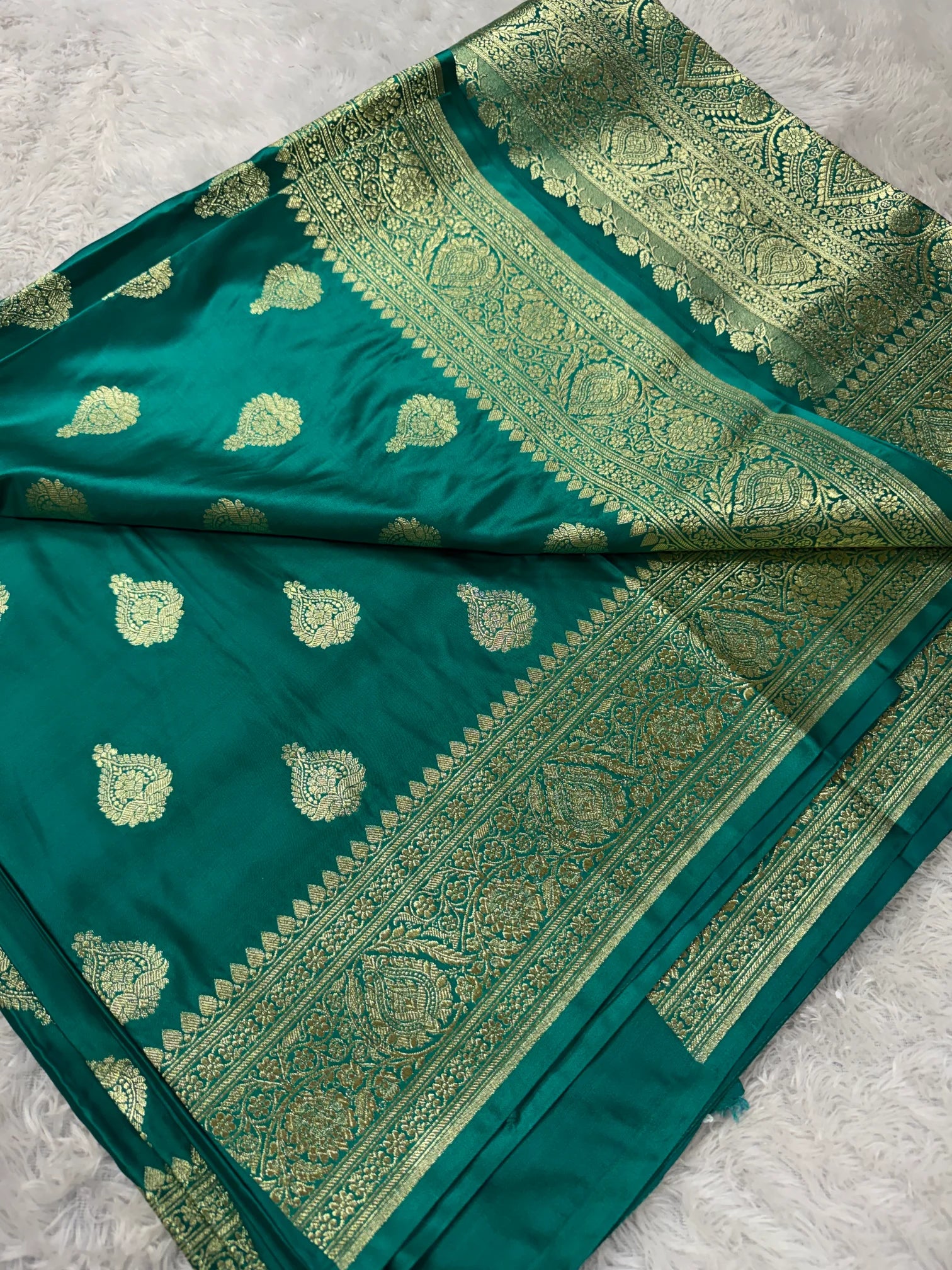 Premium Satin Silk Bridal Banarasi Saree